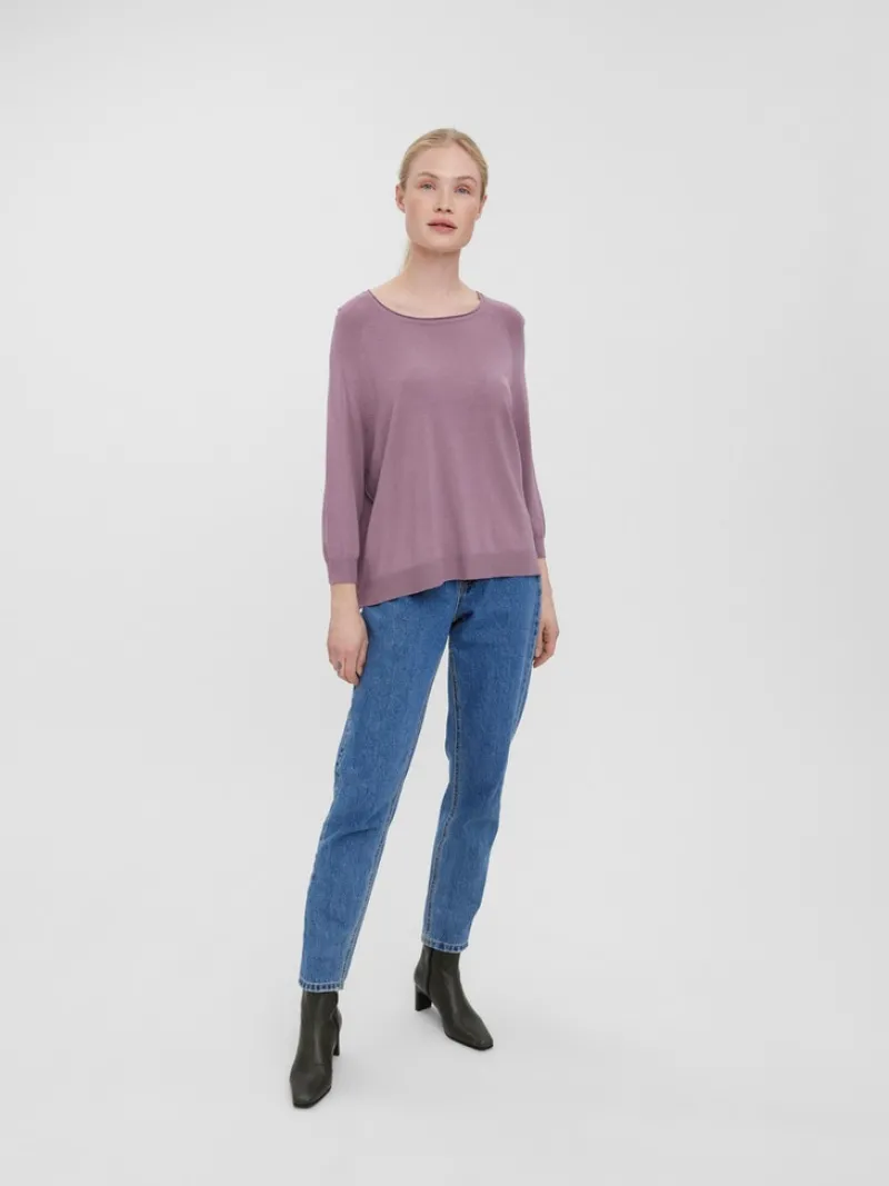 Vero Moda Shirts*VMNELLIE GLORY 3/4 BOXY BLOUSE GA NOOS elderberry
