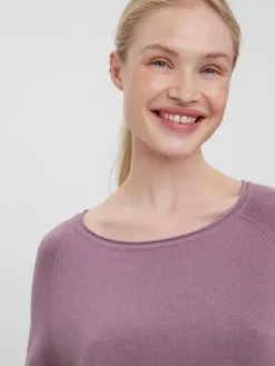 Vero Moda Shirts*VMNELLIE GLORY 3/4 BOXY BLOUSE GA NOOS elderberry