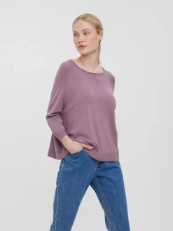 Vero Moda Shirts*VMNELLIE GLORY 3/4 BOXY BLOUSE GA NOOS elderberry