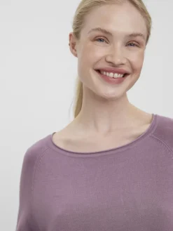 Vero Moda Shirts*VMNELLIE GLORY 3/4 BOXY BLOUSE GA NOOS elderberry