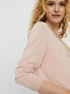 Vero Moda Pullover & Sweatshirts*VMNELLIE GLORY LS V-NECK CARDIGAN COLOR Sepia Rose