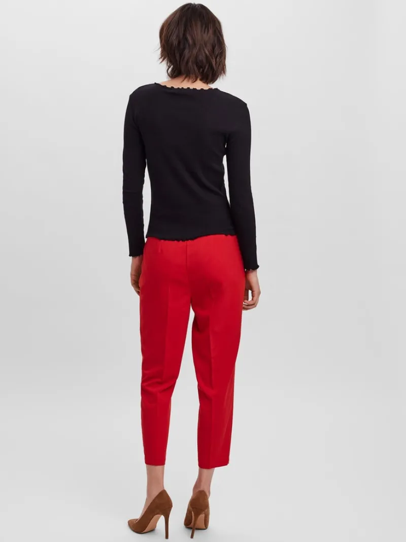 Vero Moda Shirts*VMNEWAVA L/S O-NECK BABY LOCK TOP EXP Black