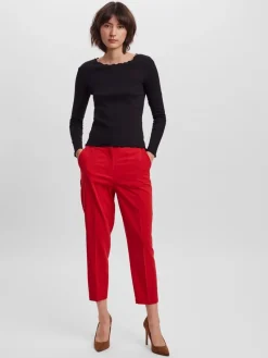 Vero Moda Shirts*VMNEWAVA L/S O-NECK BABY LOCK TOP EXP Black