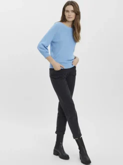 Vero Moda Pullover & Sweatshirts*VMNEWLEX SUN 3/4 BLOUSE NOOS blue bell