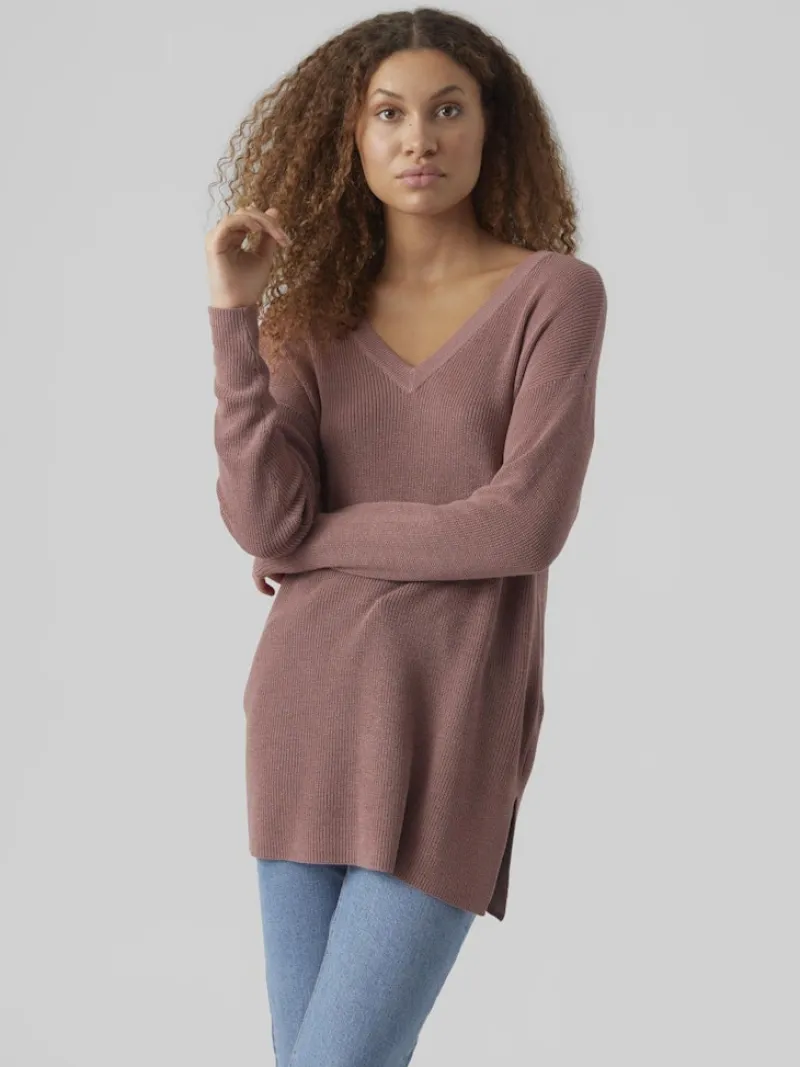 Vero Moda Pullover & Sweatshirts*VMNEWLEXSUN LS LONG V-NECK PULLOVER Nostalgia Rose