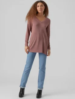 Vero Moda Pullover & Sweatshirts*VMNEWLEXSUN LS LONG V-NECK PULLOVER Nostalgia Rose