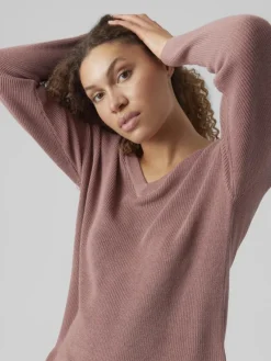 Vero Moda Pullover & Sweatshirts*VMNEWLEXSUN LS LONG V-NECK PULLOVER Nostalgia Rose