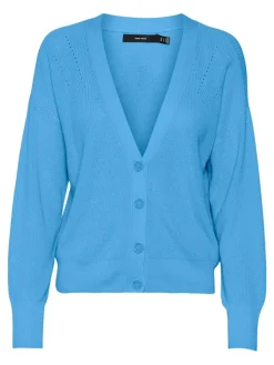 Vero Moda Pullover & Sweatshirts*VMNEWLEXSUN LS SHORT V-NECK CAR GA NOOS Little Boy Blue