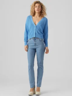 Vero Moda Pullover & Sweatshirts*VMNEWLEXSUN LS SHORT V-NECK CAR GA NOOS Little Boy Blue