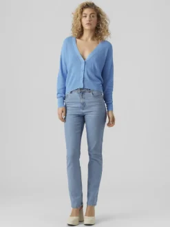 Vero Moda Pullover & Sweatshirts*VMNEWLEXSUN LS SHORT V-NECK CAR GA NOOS Little Boy Blue