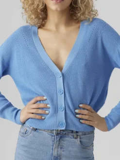 Vero Moda Pullover & Sweatshirts*VMNEWLEXSUN LS SHORT V-NECK CAR GA NOOS Little Boy Blue