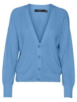Vero Moda Pullover & Sweatshirts*VMNEWLEXSUN LS SHORT V-NECK CAR GA NOOS bonnie blue