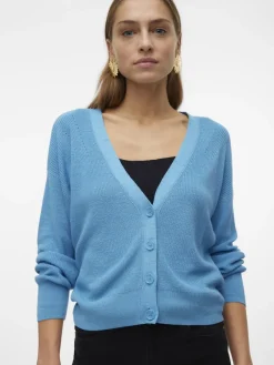 Vero Moda Pullover & Sweatshirts*VMNEWLEXSUN LS SHORT V-NECK CAR GA NOOS bonnie blue