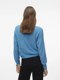 Vero Moda Pullover & Sweatshirts*VMNEWLEXSUN LS SHORT V-NECK CAR GA NOOS bonnie blue