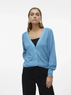 Vero Moda Pullover & Sweatshirts*VMNEWLEXSUN LS SHORT V-NECK CAR GA NOOS bonnie blue