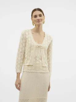 Vero Moda Pullover & Sweatshirts*VMNEWVERENA 3/4 V-NECK CARDIGAN BOO birch