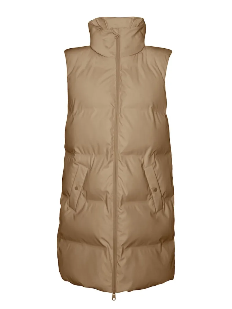 Vero Moda Westen*VMNOE COATED WAISTCOAT BOOS tigers eye