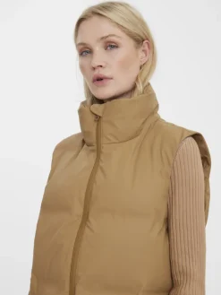 Vero Moda Westen*VMNOE COATED WAISTCOAT BOOS tigers eye