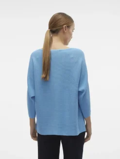 Vero Moda Pullover & Sweatshirts*VMNORA 3/4 BOATNECK BLOUSE NOOS bonnie blue