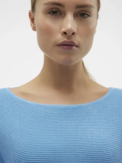 Vero Moda Pullover & Sweatshirts*VMNORA 3/4 BOATNECK BLOUSE NOOS bonnie blue