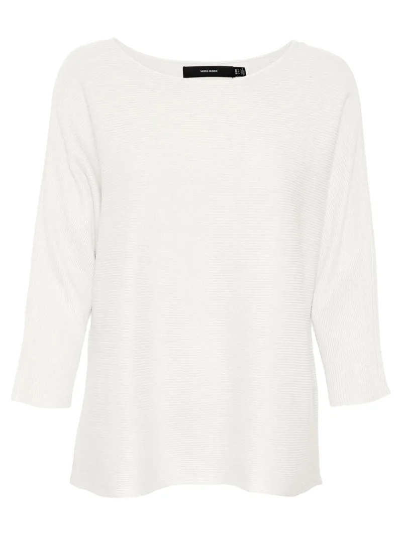 Vero Moda Pullover & Sweatshirts*VMNORA 3/4 BOATNECK BLOUSE NOOS Snow White