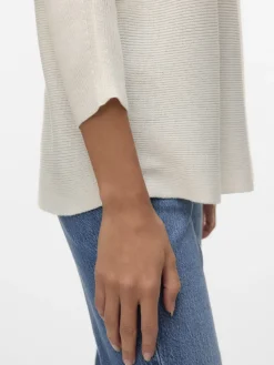 Vero Moda Pullover & Sweatshirts*VMNORA 3/4 BOATNECK BLOUSE NOOS Snow White