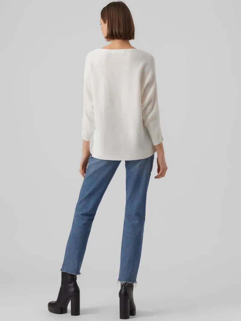Vero Moda Pullover & Sweatshirts*VMNORA 3/4 BOATNECK BLOUSE NOOS Snow White