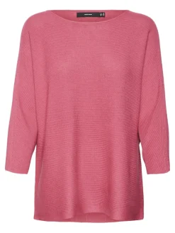 Vero Moda Pullover & Sweatshirts*VMNORA 3/4 BOATNECK BLOUSE NOOS Raspberry Sorbet