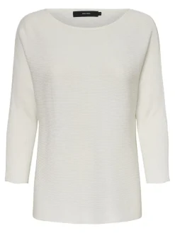 Vero Moda Pullover & Sweatshirts*VMNORA 3/4 BOATNECK BLOUSE Snow White