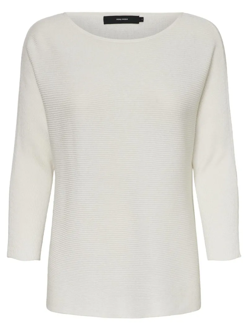 Vero Moda Pullover & Sweatshirts*VMNORA 3/4 BOATNECK BLOUSE Snow White