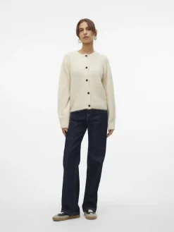Vero Moda Pullover & Sweatshirts*VMNOVAH LS O-NECK BUTTON CARDI GA NOOS birch