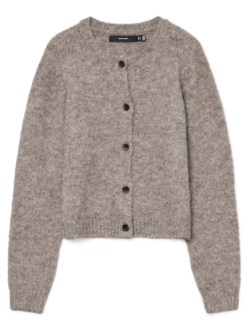 Vero Moda Pullover & Sweatshirts*VMNOVAH LS O-NECK BUTTON CARDI GA NOOS brown lentil