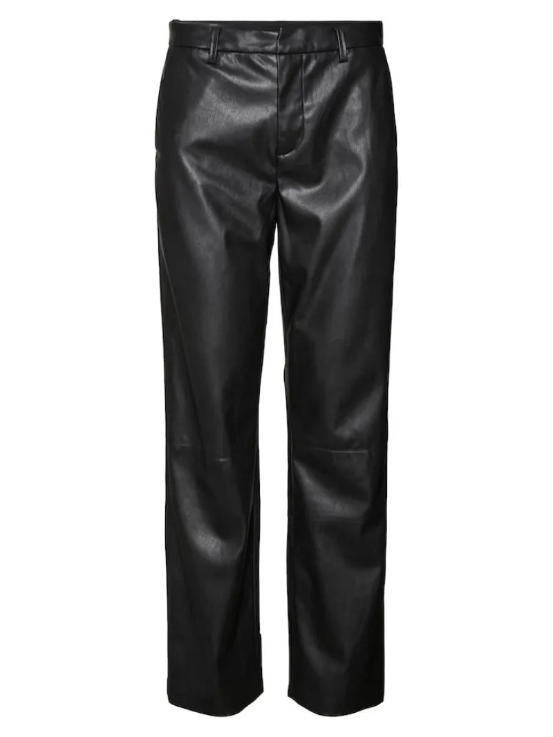 Vero Moda Hosen*VMOLYMPIA ZAMIRA MW STRAIGHT PL PANT Black