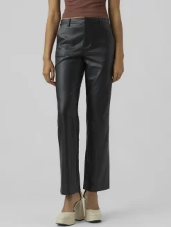 Vero Moda Hosen*VMOLYMPIA ZAMIRA MW STRAIGHT PL PANT Black