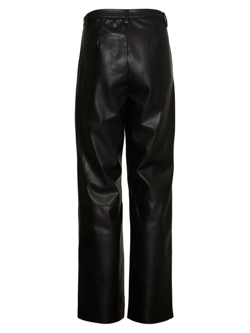 Vero Moda Hosen*VMOLYMPIA ZAMIRA MW STRAIGHT PL PANT Black