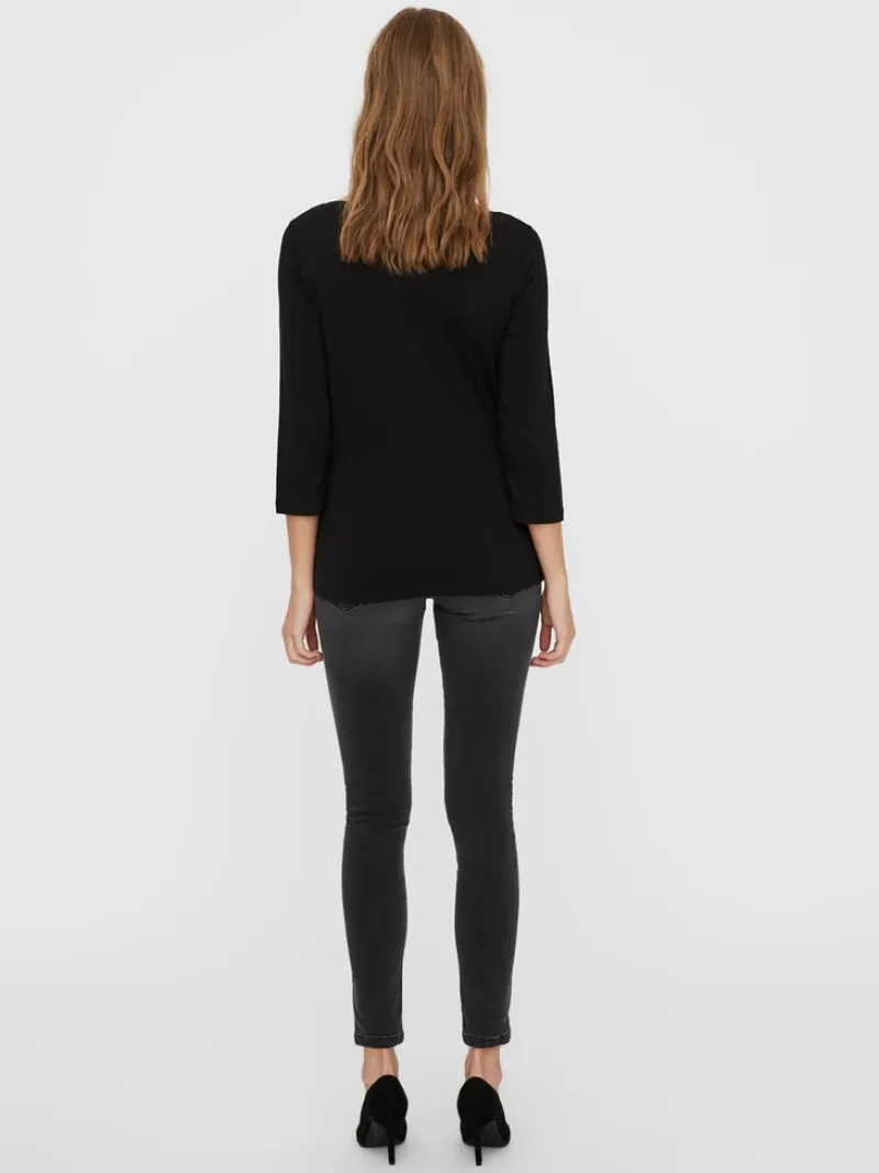 Vero Moda Shirts*VMPANDA MODAL 3/4 TOP NOOS Black