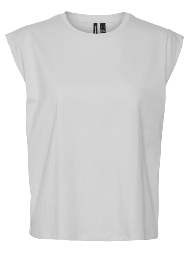 Vero Moda Shirts*VMPANNA GLENN SL TOP JRS Light Grey Melange