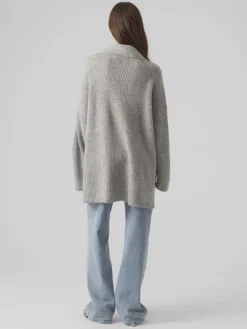 Vero Moda Pullover & Sweatshirts*VMPERNILLA LS HIGHNECK ZIPPER PULL GA Light Grey Melange