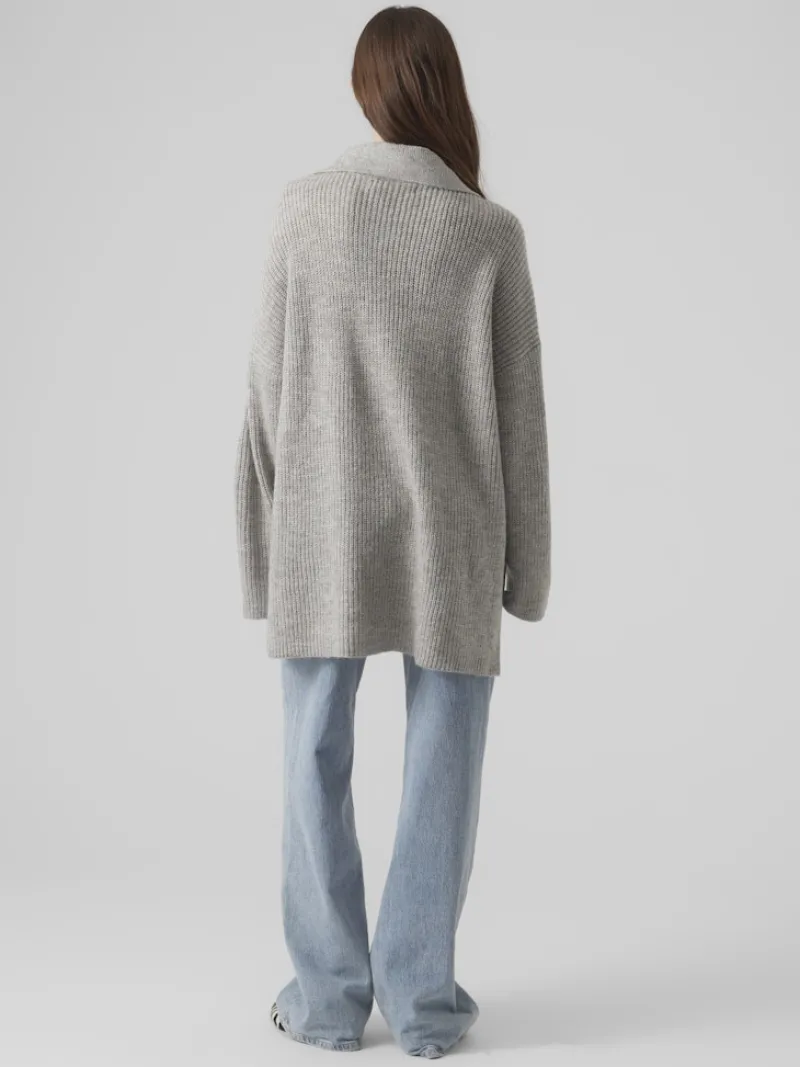 Vero Moda Pullover & Sweatshirts*VMPERNILLA LS HIGHNECK ZIPPER PULL GA Light Grey Melange
