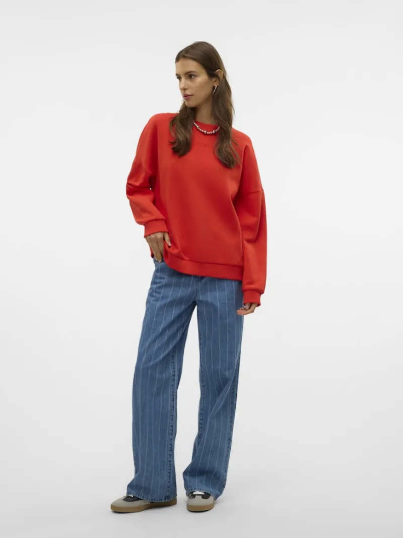 Vero Moda Pullover & Sweatshirts*VMPERNILLE BEA LS SWEAT BOX JRS Fiery Red