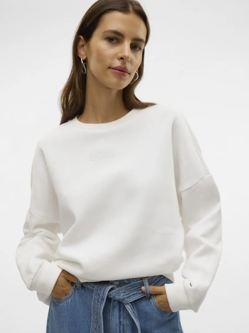 Vero Moda Pullover & Sweatshirts*VMPERNILLE BEA LS SWEAT BOX JRS Snow White