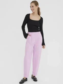 Vero Moda Shirts*VMPOLLY L/S RIB BALLOON SLEEVE TOP VIP Black