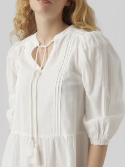 Vero Moda Kleider*VMPRETTY 3/4 TUNIC WVN NOOS Snow White