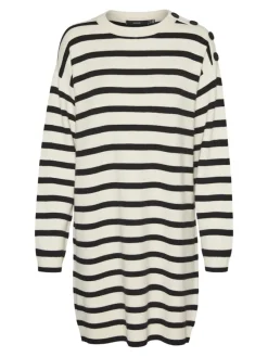 Vero Moda Kleider*VMSABA LS O-NECK BUTTON DRESS GA birch