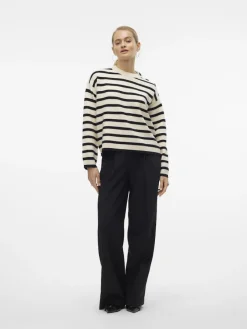 Vero Moda Pullover & Sweatshirts*VMSABA LS O-NECK BUTTON PULLOVER GA NOOS birch1