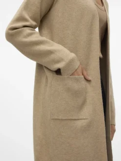 Vero Moda Pullover & Sweatshirts*VMSABA LS POCKET COATIGAN GA NOOS Silver Mink