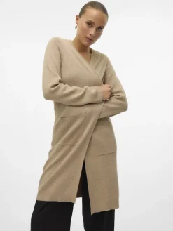 Vero Moda Pullover & Sweatshirts*VMSABA LS POCKET COATIGAN GA NOOS Silver Mink