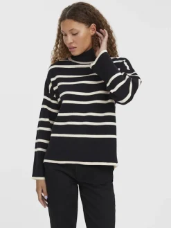 Vero Moda Pullover & Sweatshirts*VMSABA LS ROLLNECK BLOUSE Black