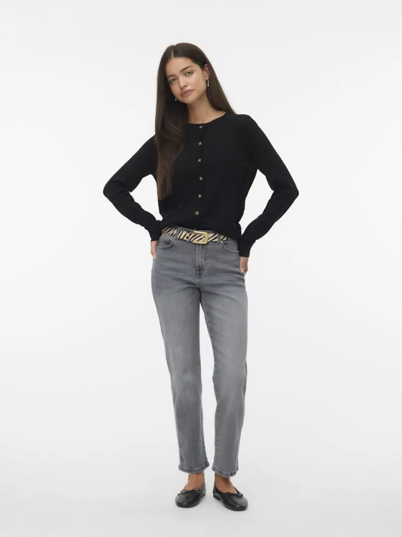 Vero Moda Pullover & Sweatshirts*VMSABA PLAIN LS O-NECK CARDIGAN NOOS LX Black
