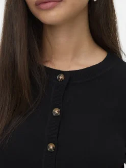 Vero Moda Pullover & Sweatshirts*VMSABA PLAIN LS O-NECK CARDIGAN NOOS LX Black